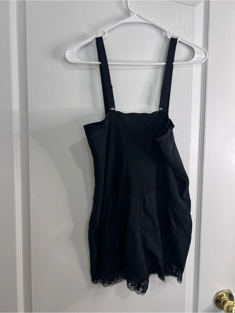 Top melon Black Lace-Trim Zip Front Shapewear shorts Top - 3XL